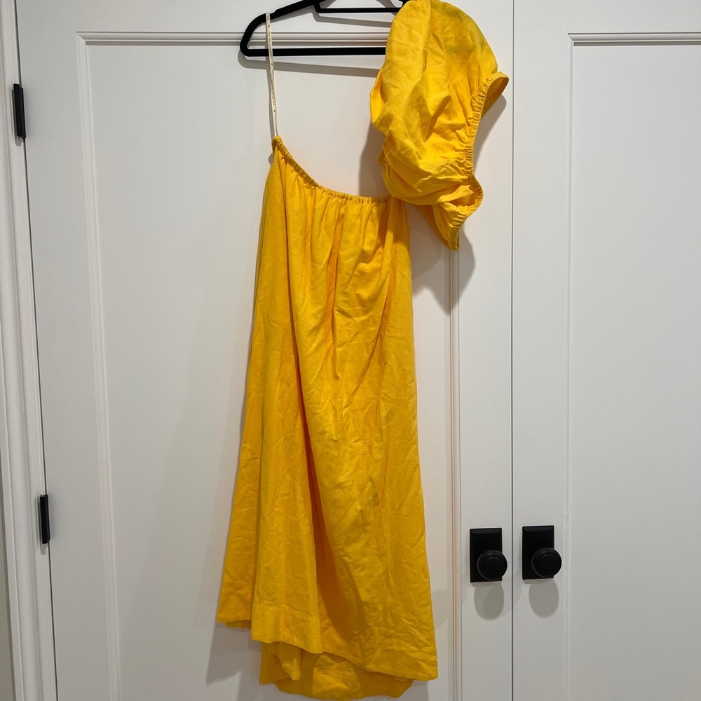 Farm Rio yellow cut-out midriff dress - Like New